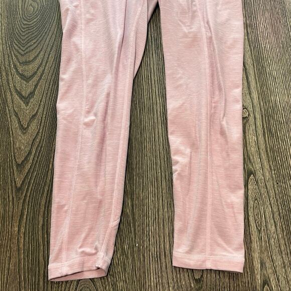 Victoria's Secret Leggings Mid-Rise Pockets Pull-On 100% Cotton Pink Size 12 - Picture 2 of 10